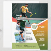 Flyer-Vorlage für Tennisturnier (Vorne/Hinten)