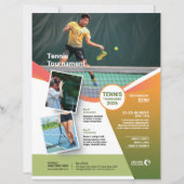 Flyer-Vorlage für Tennisturnier (Vorderseite)