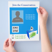 Flyer-Vorlage Konservative Partei Flyer (Hand)