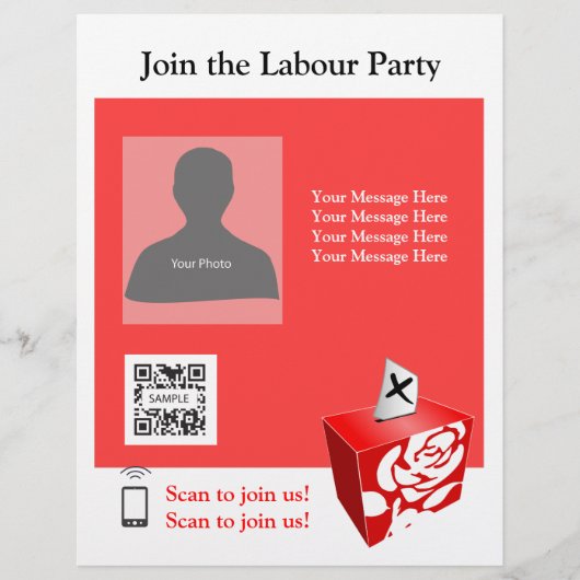 Flyer Vorlage Labour Party (Vorne)