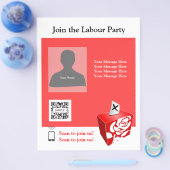 Flyer Vorlage Labour Party (Einzeln)