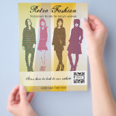 Flyer Vorlage Retro-Mode (Hand)