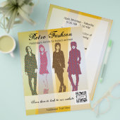Flyer Vorlage Retro-Mode (Vorderseite & Rückseite)