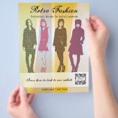 Flyer-Vorlage Retro-Mode Flyer (Hand)