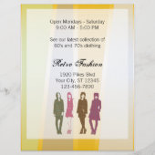 Flyer-Vorlage Retro-Mode Flyer (Hinten)