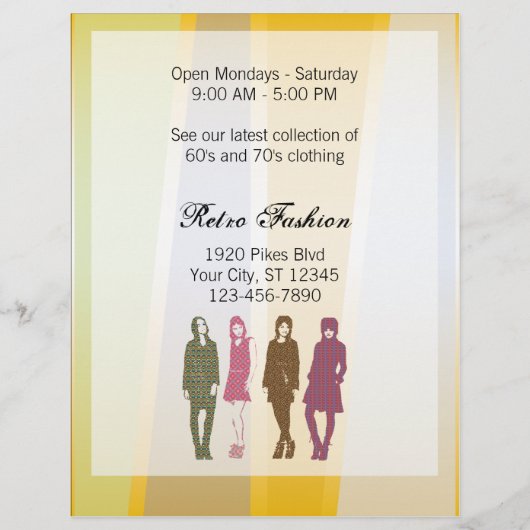 Flyer-Vorlage Retro-Mode Flyer (Hinten)