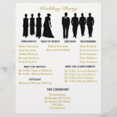 Flyer "White and Gold Heart Polka Dot Zeremonie" (Rückseite)