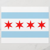 Flyer with Flag of Chicago, U.S.A. (Hinten)