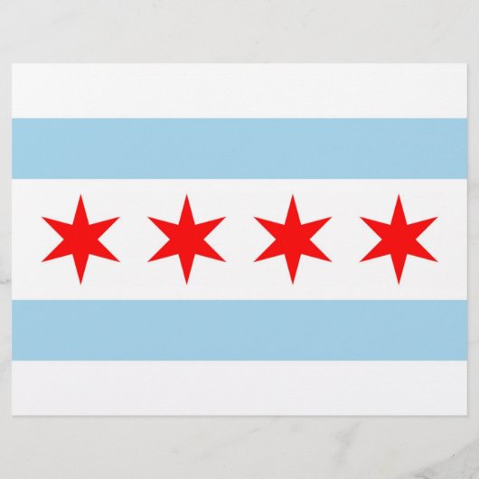 Flyer with Flag of Chicago, U.S.A. (Hinten)