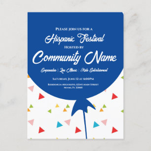 Flyer zum Hispanic Festival Heritage Month Postkarte