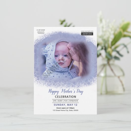 Flyer zum Muttertag Einladung (Stehend Vorderseite)