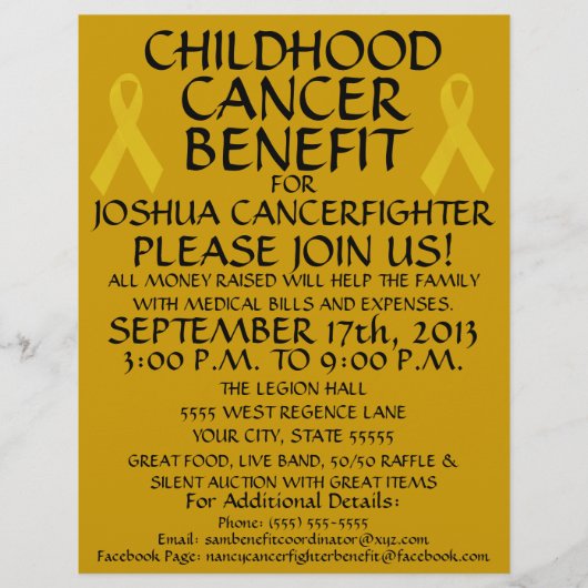 Flyer zum Nutzen von Krebs im Kindesalter (Vorne)