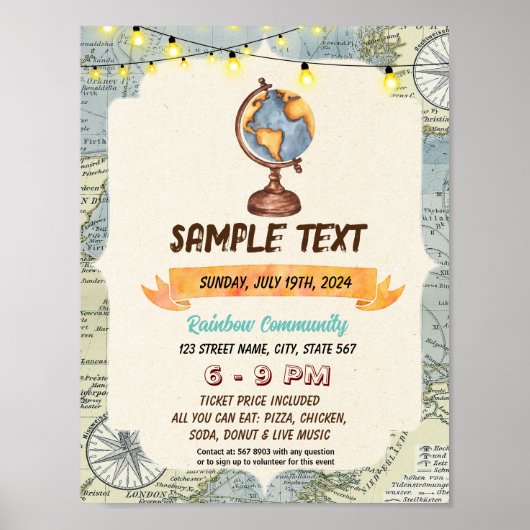 Flyer zum Thema niedliche Welt Poster (Vorne)