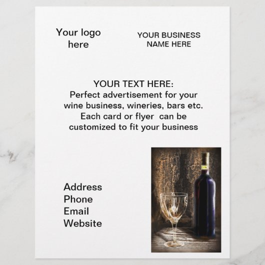 Flyer zum Thema Wein (Hinten)