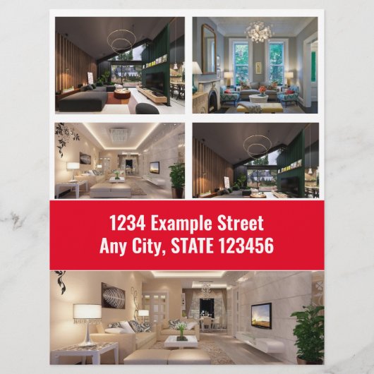 Flyer - zum Verkauf - Red Modern (Hinten)