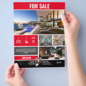 Flyer - zum Verkauf - Red Modern (Hand)