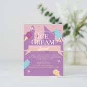 Flyer zur Einladung von Fun Ice Cream Cone Postkarte (Stehend Vorderseite)