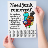 Flyer zur Entfernung von Junk (Hand)