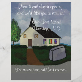 Flyer zur Eröffnung der Kirche