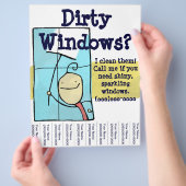 Flyer zur Fensterreinigung (Hand)
