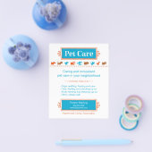 Flyer zur Pflege von Haustieren Farbige tierische  (Einzeln)