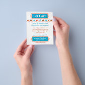 Flyer zur Pflege von Haustieren Farbige tierische (Gruppe)