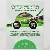 Flyer zur Rasenpflege und Landschaftsgestaltung (Hinten)
