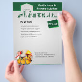 Flyervorlage für Heimservices Flyer (Hand)
