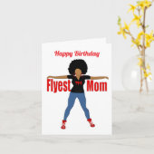Flyest Mom African American Birthday Card Karte (Gelbe Blume)