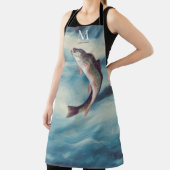 Flyfish Foreut Fisherman Blue River Monogram Schürze (InSitu)