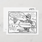 flyfishing cool postkarte (Vorne/Hinten)
