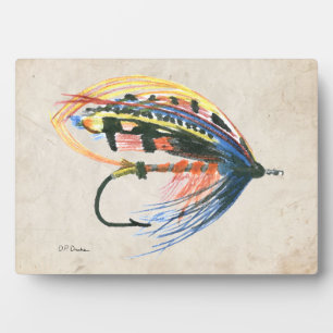 FlyFishing Lure Art Lachs Fly Lure Fotoplatte