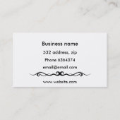 Flyfishing Schwarzweiss Visitenkarte (Rückseite)