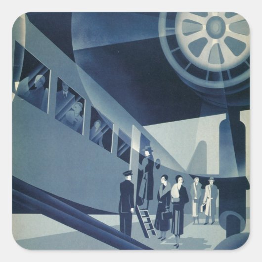 Flyg Med A-B Aerotransport Quadratischer Aufkleber (Vorderseite)