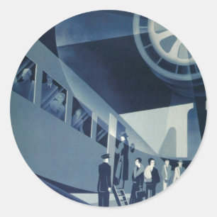 Flyg Med A-B Aerotransport Runder Aufkleber