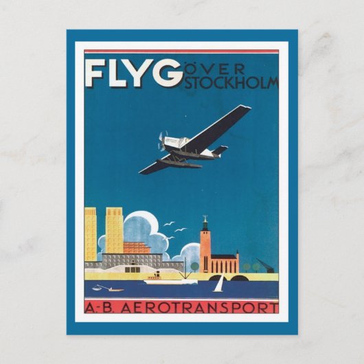 FLYG Stockholm Sweden Postkarte (Vorderseite)