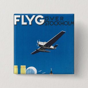 Flyg über Stockholm Button