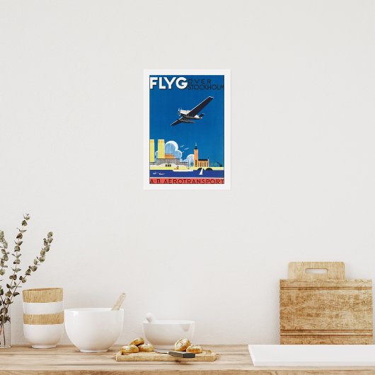 Flyg über Stockholm Poster (Küche)