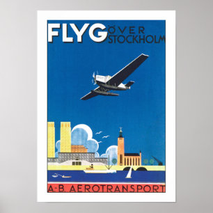 Flyg über Stockholm Poster