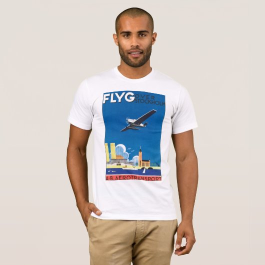 Flyg über Stockholm T-Shirt (Vorne ganz)