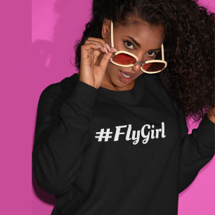 #FlyGirl Typografie Einfach,Moderne Reise Sweatshirt
