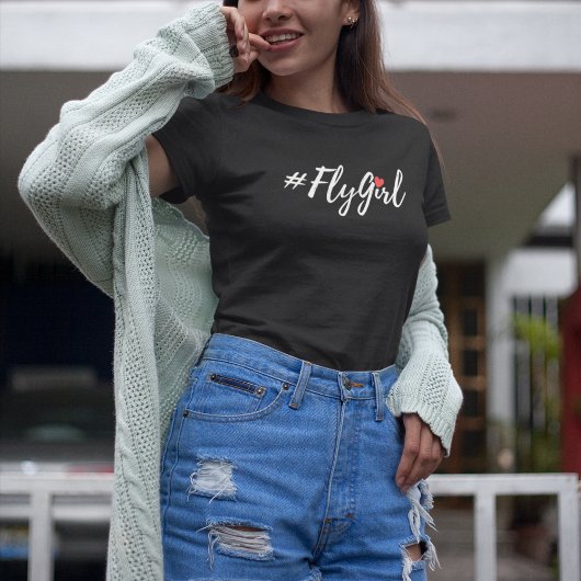 #FlyGirl Typografie Einfach,Moderne Reise Tri-Blend Shirt