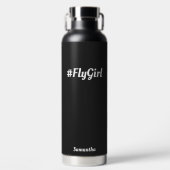 #FlyGirl Typografie Einfach,Moderne Travel Custom Trinkflasche (Vorderseite)
