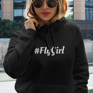 #FlyGirl Typografie Einfache, Moderne Reise indivi Hoodie