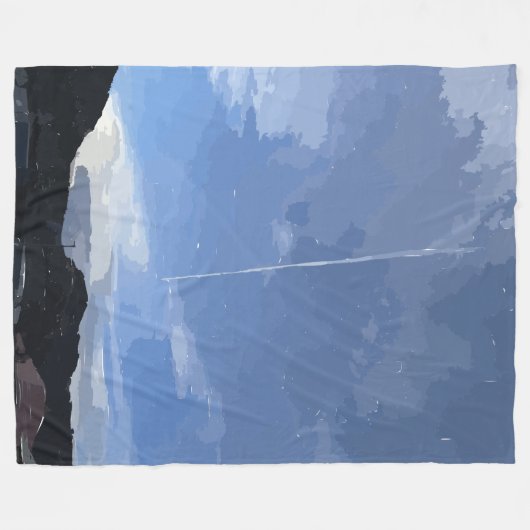 Flyin in der Sky Fleece Blanket (Vorderseite (Horizontal))