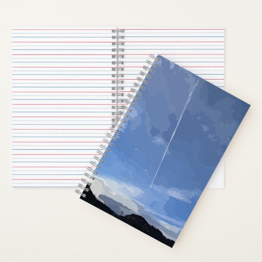 Flyin in The Sky Spiral Notebook Notizblock (Innen)