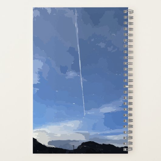 Flyin in The Sky Spiral Notebook Notizblock (Rückseite)