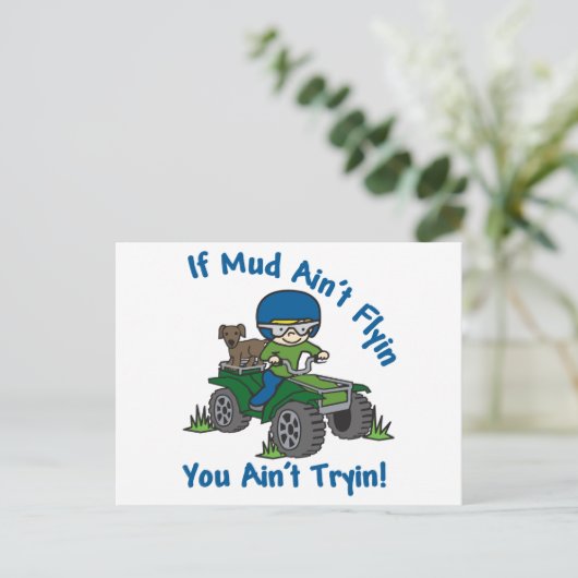 Flyin Mud Postkarte (Stehend Vorderseite)