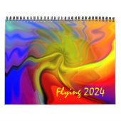 Flying 2024 Trippy Abstrakt Art Calendar Kalender (Titelbild)