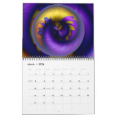 Flying 2024 Trippy Abstrakt Art Calendar Kalender (Mär 2026)